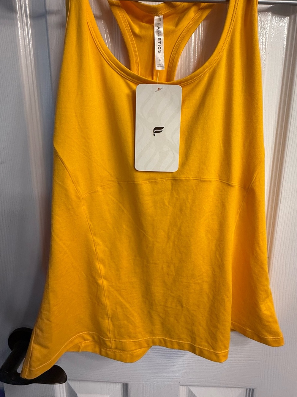 NWT Fabletics Women's Yellow Phoenix Racerback Tank Top size medium